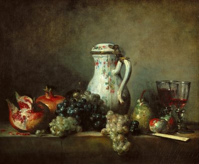 Druiven en granaatappels door Jean Baptiste Simeon Chardin