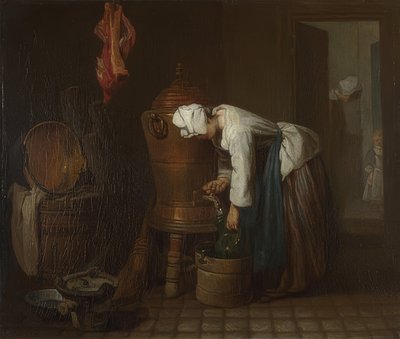 De fontein (watertank) door Jean Baptiste Simeon Chardin
