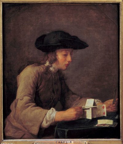 Le chateau de cartes door Jean Baptiste Simeon Chardin