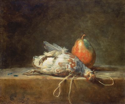 Stilleven met patrijs en peer, 1748 door Jean Baptiste Simeon Chardin
