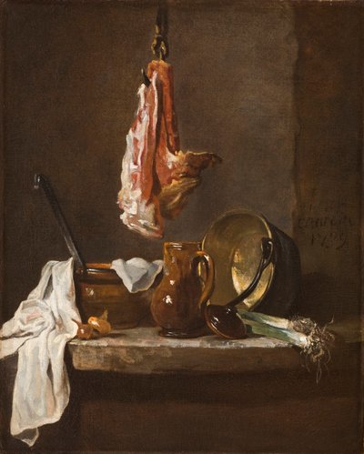Stilleven met een Ribstuk, 1739 door Jean Baptiste Simeon Chardin