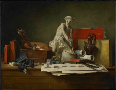 De attributen van de kunsten en de beloningen die hen worden toegekend door Jean Baptiste Simeon Chardin
