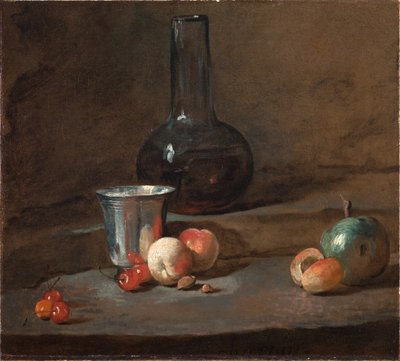De zilveren beker, ca. 1728 (olieverf op doek) door Jean-Baptiste Simeon Chardin