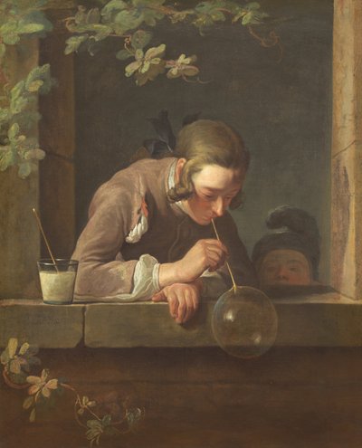 Zeepbellen door Jean-Baptiste Simeon Chardin