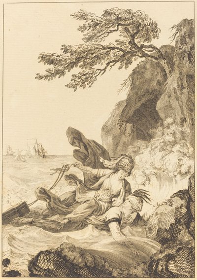 De verloofde van de koning van Garbe: De cassette door Jean Baptiste Tilliard after Charles Monnet