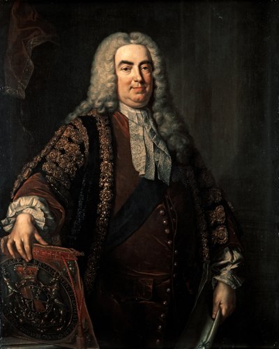 WALPOLE Robert: Eerste Graaf van Oxford (1676-1745), c.1740 door Jean Baptiste Vanloo