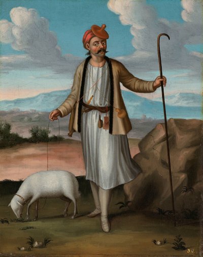 Albanese herder door Jean Baptiste Vanmour (workshop of)