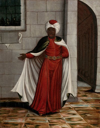 De Kislar Aghassi, hoofd van de zwarte eunuchen van de Sultan door Jean Baptiste Vanmour (workshop of)