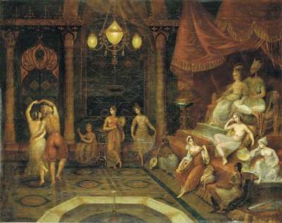 De sultan vermaken door Jean Baptiste Vanmour