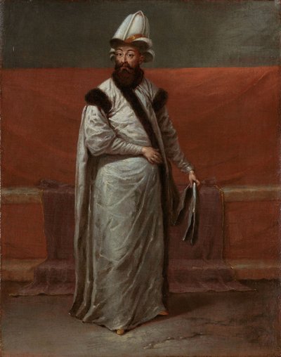 Grote vizier Nevşehirli Damat İbrahim Pasa, c.1727-30 door Jean Baptiste Vanmour