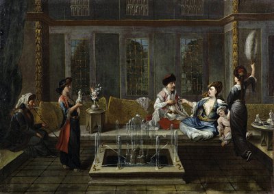 Het gesprek door Jean Baptiste Vanmour