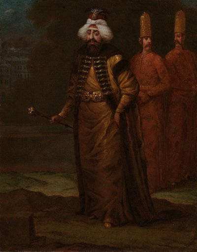 Sultan Ahmed III, c.1727-30 door Jean Baptiste Vanmour