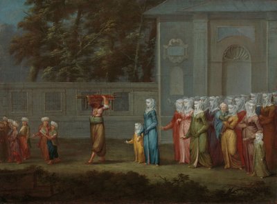 De eerste schooldag door Jean Baptiste Vanmour