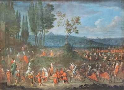 De ambassadeursprocessie door Jean Baptiste Vanmour