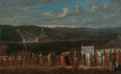 Bruiloftsstoet op de Bosporus door Jean Baptiste Vanmour