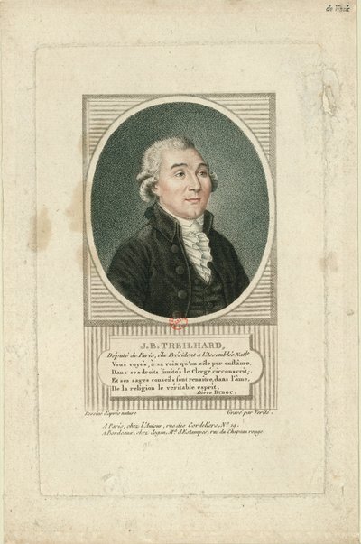 Portret van Jean-Baptiste Treilhard 1742-1810, ca. 1790 door Jean Baptiste Verite
