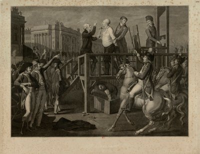 De Executie van Lodewijk XVI op de Place de la Révolution op 21 januari 1793, ca. 1794 door Jean Baptiste Verite