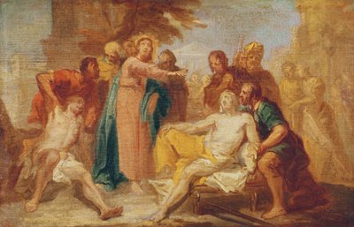 De genezing van een verlamde door Jean Baptiste Wampe