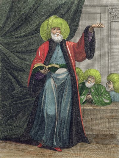De Moefti, of Meester van de Wet, plaat 20 uit Recueil de Cent Estampes representant differentes Nations du Levant tirees sur les Tableaux Peints dapres Nature..., gegraveerd door Scotin, Gerard Jean Bapt door Jean Baptiste Vanmour