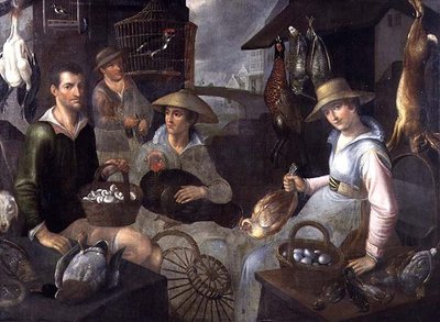 Een Marktstal door Jean Baptiste de (attr. to) Saive