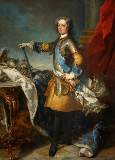 Portret van koning Lodewijk XV 1710-1774, ca. 1723-1724 door Jean Baptiste van Loo
