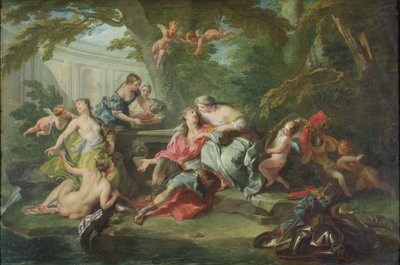 Renaud in de armen van Armide door Jean Baptiste van Loo