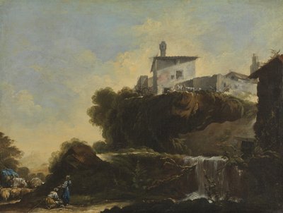 Italiaans Landschap, 1749 door Jean Barbault