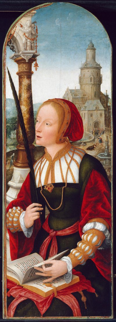 Sint Barbara door Jean Bellegambe