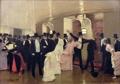 Een Ruzie in de Gangen van de Opera, 1889 door Jean Beraud