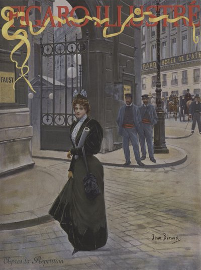 Na de Repetitie. Omslag van Le Figaro Illustre, april 1896 door Jean Beraud