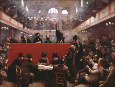 Bij de Graffard Vergaderzaal, 1884 door Jean Beraud