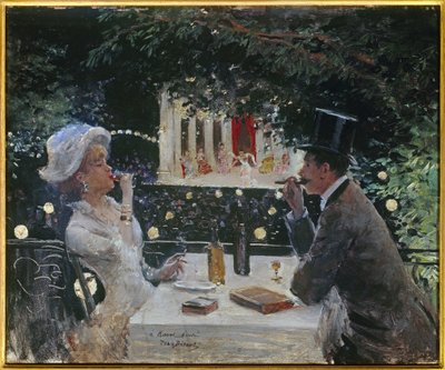 Diner bij de Ambassadeurs. Schilderij door Jean Béraud (1849-1935), 20e eeuw. Olie op hout. Parijs, Musée Carnavalet door Jean Beraud