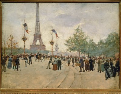 Toegang tot de wereldtentoonstelling in Parijs ... door Jean Beraud