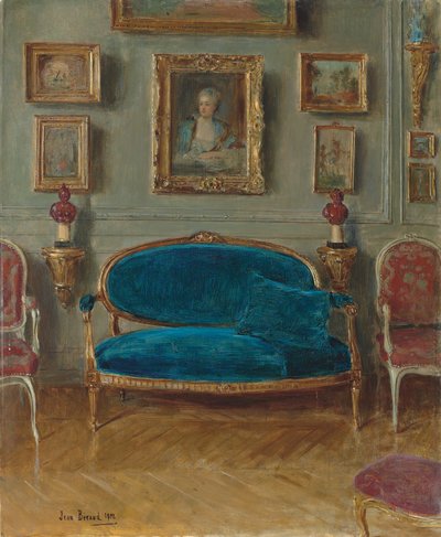 De Blauwe Bank, 1912 door Jean Beraud