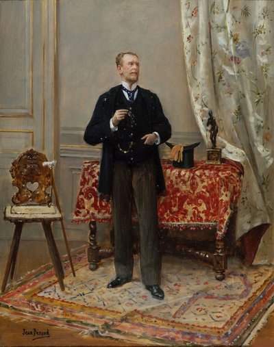 Portret van Edmond Taigny 1828-1906, ca. 1890 door Jean Beraud