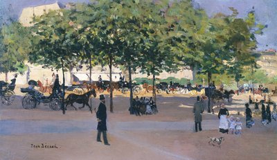 Promenade op een zondagmiddag, Parijs door Jean Beraud