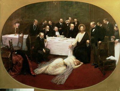 St. Maria Magdalena in het huis van Simon de Farizeeër, 1891 door Jean Beraud