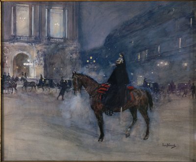 De gevel van de opera op een gala-avond door Jean Beraud