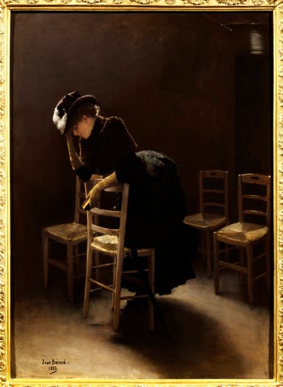 Het gebed. Schilderij door Jean Beraud (1849-1935) door Jean Beraud