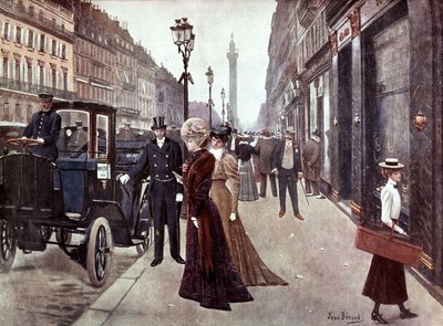 De rue de la paix in Parijs, c. 1900 door Jean Beraud