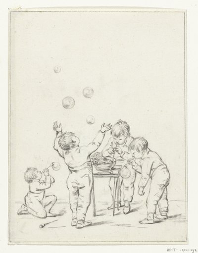Bellenblazende kinderen door Jean Bernard