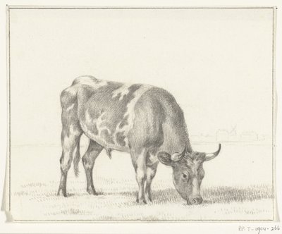 Grazende stier, naar rechts door Jean Bernard