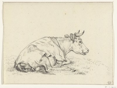 Liggende koe, naar rechts door Jean Bernard