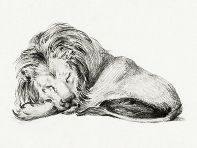 De liggende leeuw door Jean Bernard