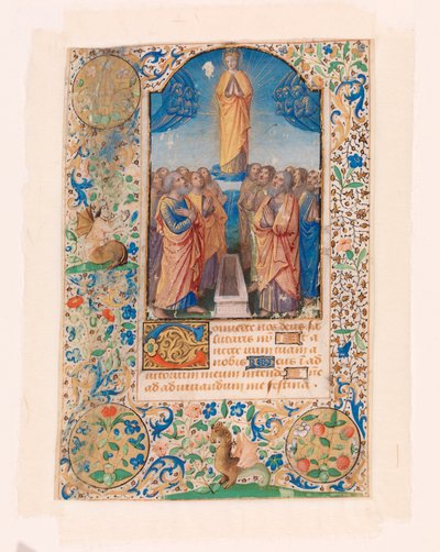 De tenhemelopneming van de Maagd, uit een getijdenboek door Jean Bourdichon