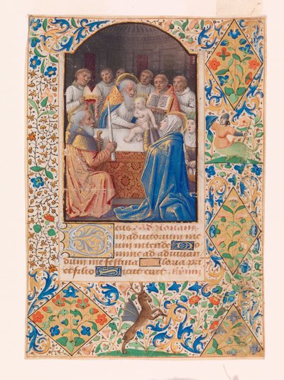 De besnijdenis van Christus, uit een getijdenboek door Jean Bourdichon