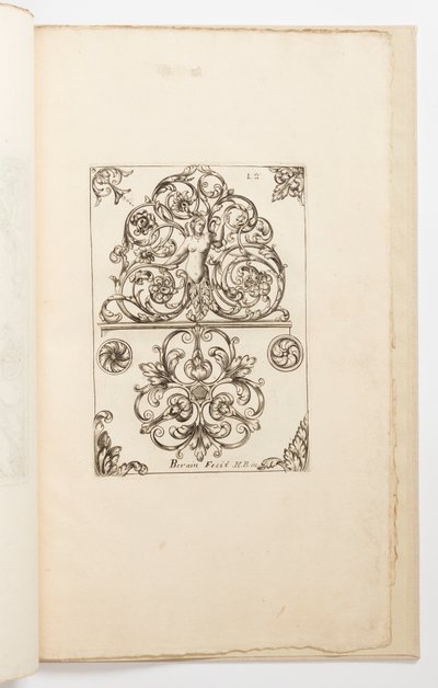 Blad 12, uit Diverses pièces de serruriers door Jean Bérain the Elder