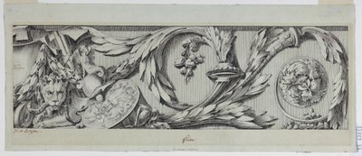 Tekening, Fries met Rinceau, 1775-80 door Jean Charles Delafosse