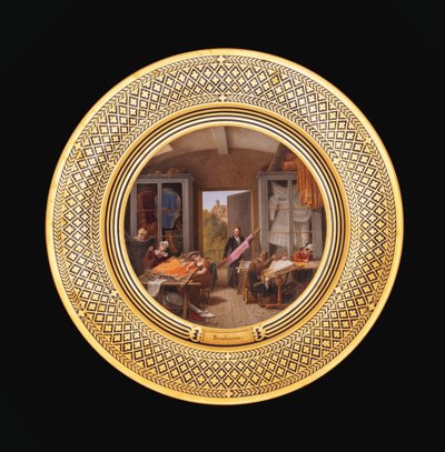 Brodeuse, c.1820-35 door Jean Charles Develly
