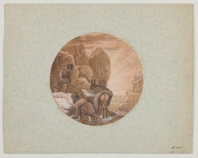 Ontwerp voor een beschilderd porseleinen serveervat, Les Sorbets (Sorbets) uit de Service des Objets de Dessert (Dessertservice) door Jean Charles Develly